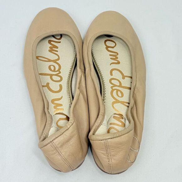 Sam Edelman FRITZ Tan Genuine Leather Slip On Ballet Flats - Picture 10 of 13